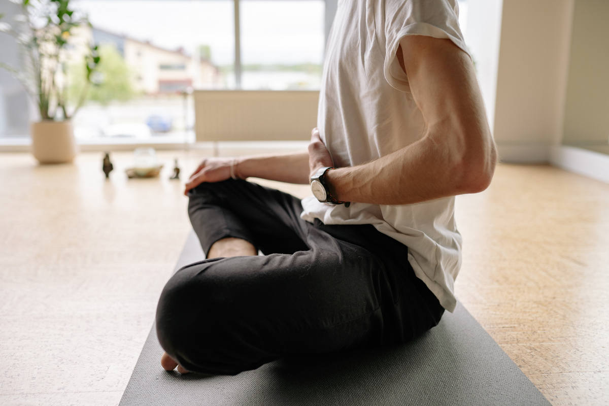 Man Practising Yoga 